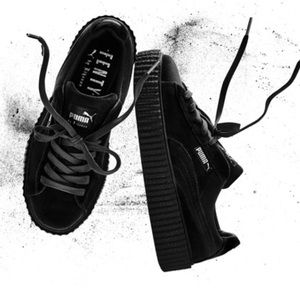 PUMA BY RIHANNA WOMEN’S VELVET CREEPER Size 7 Blck
